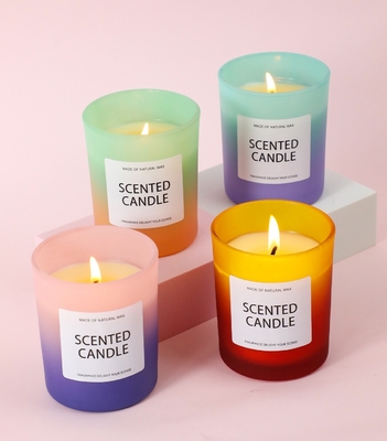 AROMA HOME China USA CA Warehouse 5 uncji Matowego Gradientowego Szklanego Słoika Świeca Zapachowa Z Pudełkiem