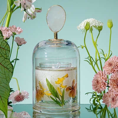 Aromaterapia Immortal Flower Crystal Cup Healing Świeca zapachowa z wosku sojowego z pokrywą