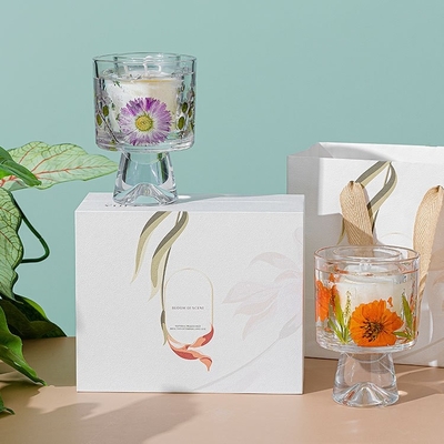 Velas Healing Immortal Flower Glass Crystal Cup aromaterapeutyczna świeca zapachowa z torbą