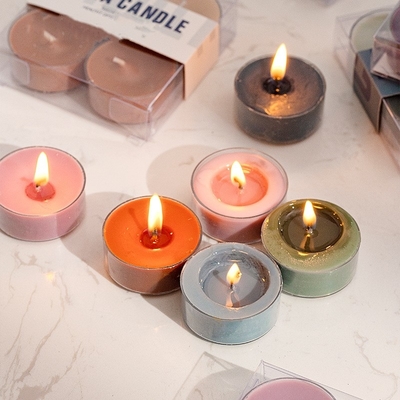 3 godziny 4 szt. Pudełko na prezenty Ręcznie aromaterapia Wosk sojowy Kolory Tea Light Candle