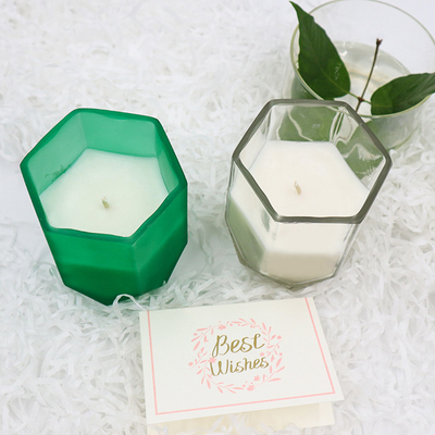 Świeca zapachowa Aroma Home Soy Wax z dostosowanym sześciokątnym słoikiem do dekoracji wnętrz