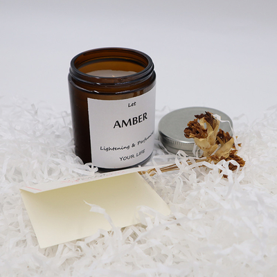 Świeca ODM Amber Glass Canning Mason Jar do skupienia się na aromaterapii