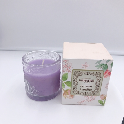 SGS Organic Purple Essential Oil Aroma Home Candle z pudełkiem na prezent 120g