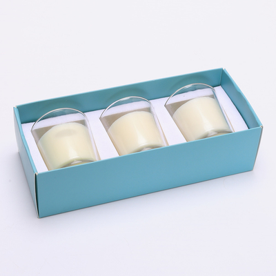 Aroma Home Niestandardowa Aromaterapia Szklany Słoik Świeca Biała 70g * 3 na Ślub Urodziny