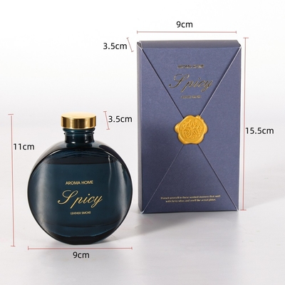 Vintage Elegancka Dekoracja Szklana Butelka Reed Dyfuzor 100 ml Z Pałeczkami Pudełko