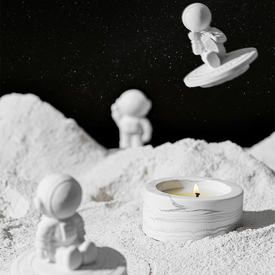 Plaster Space Astronaut Velas Healing Crystal Aromaterapia Świeca zapachowa Private Label