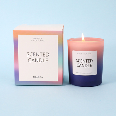 AROMA HOME China USA CA Warehouse 5 uncji Matowego Gradientowego Szklanego Słoika Świeca Zapachowa Z Pudełkiem