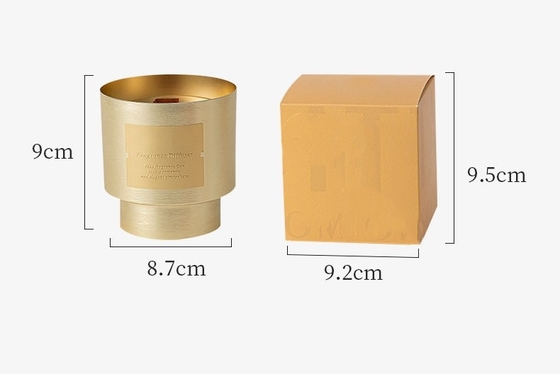 AROMA HOME niestandardowe unikalne prywatne marki drewniany knot luksusowy wosk sojowy pozłacane metalowe słoiki świeca na prezent na walentynki
