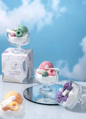 AROMA HOME hurtownie unikalne lody świeca zapachowa do wystroju domu ręcznie robione szklane świece z wosku sojowego świąteczne prezenty