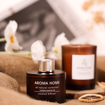 AROMA HOME Gorący bubel Olejek zapachowy Szklany słoik Luksusowy brązowy dyfuzor trzcinowy Świece zapachowe Zestaw podarunkowy