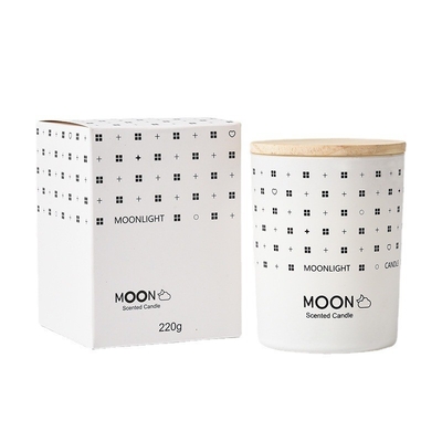 AROMA HOME niestandardowy luksusowy skandynawski ślub dzień matki księżyc zapach bezdymny wosk sojowy aromaterapia świeca zapachowa w szkle