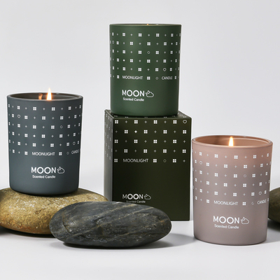 AROMA HOME niestandardowy luksusowy skandynawski ślub dzień matki księżyc zapach bezdymny wosk sojowy aromaterapia świeca zapachowa w szkle