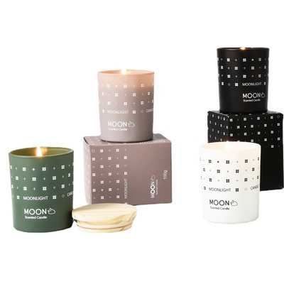 AROMA HOME naturalne boże narodzenie szeroko stosowany gradient styl skandynawski wosk sojowy szklany słoik świeca zapachowa ze składanym pudełkiem