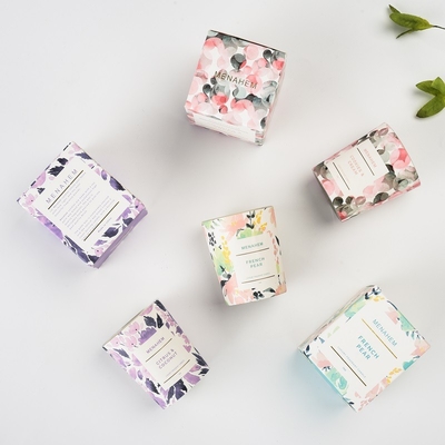 AROMA HOME Hurtownia Luksusowy Gospodarstwa Domowego Zestaw Podarunkowy Niestandardowy Kreatywny Kwiat Zapach Szklany Słoik Wosk Sojowy Świeca Zapachowa