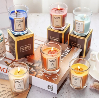 AROMA HOME luksusowa prywatna marka niestandardowa aromaterapia Nordic Ins zapach pachnący wosk sojowy jasne świece w słoikach z pudełkiem