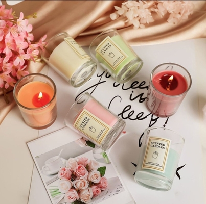 AROMA HOME luksusowa prywatna marka niestandardowa aromaterapia Nordic Ins zapach pachnący wosk sojowy jasne świece w słoikach z pudełkiem