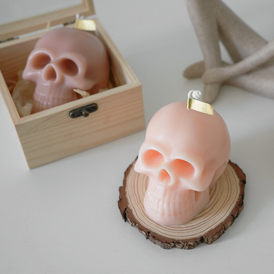 Hurtownia Halloween Home Decor Zapach Private Label Nowość W Kształcie Czaszki Wosk Sojowy Zapachowa Świeca Rzemiosła