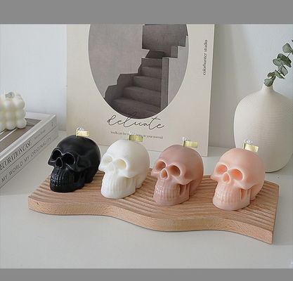 Halloween kreatywna dekoracja do domu wosk sojowy ręcznie robiona czaszka świece zapachowe