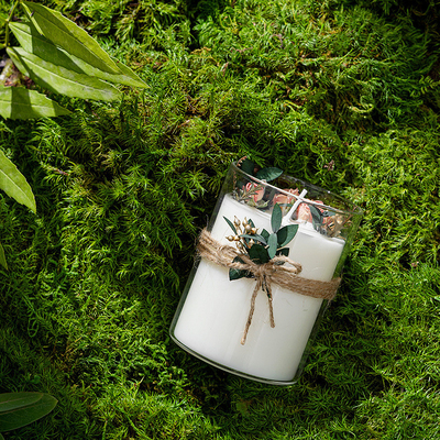 AROMA HOME niestandardowe luksusowe pudełko upominkowe własnej marki szklany słoik uzdrawiający kryształ duchowa aromaterapia zapachowe świece sojowe