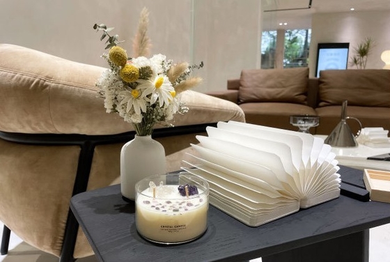 AROMA HOME Niestandardowe logo Wosk sojowy Kryształowe kamienne świece Duże pachnące 10 uncji