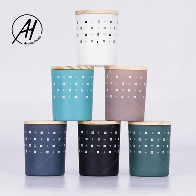 AROMA HOME Szklany słoik Drewniana pokrywka Bezdymna świeca z wosku sojowego Prywatna marka 5,5 uncji 7 uncji 8 uncji