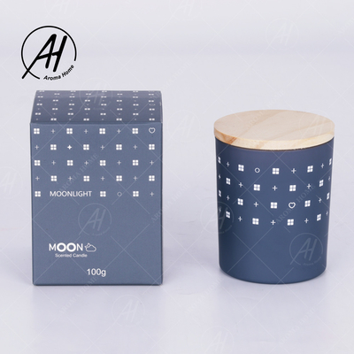 AROMA HOME Szklany słoik Drewniana pokrywka Bezdymna świeca z wosku sojowego Prywatna marka 5,5 uncji 7 uncji 8 uncji