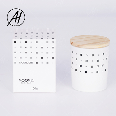 AROMA HOME Szklany słoik Drewniana pokrywka Bezdymna świeca z wosku sojowego Prywatna marka 5,5 uncji 7 uncji 8 uncji