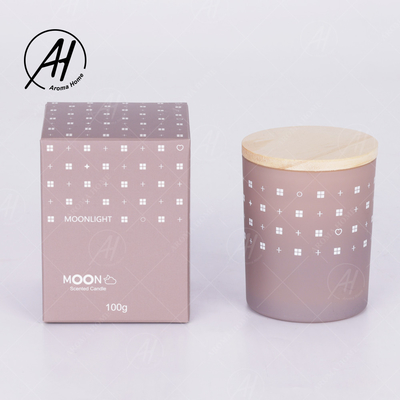 AROMA HOME Szklany słoik Drewniana pokrywka Bezdymna świeca z wosku sojowego Prywatna marka 5,5 uncji 7 uncji 8 uncji