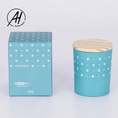 AROMA HOME Szklany słoik Drewniana pokrywka Bezdymna świeca z wosku sojowego Prywatna marka 5,5 uncji 7 uncji 8 uncji
