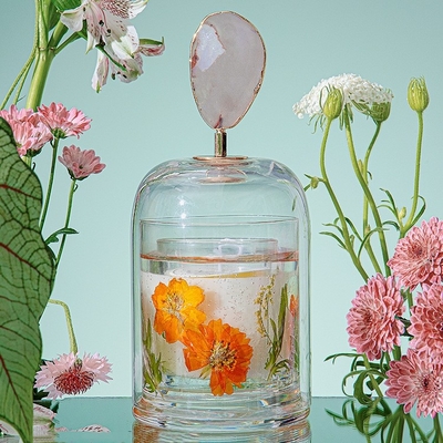 Aromaterapia Immortal Flower Crystal Cup Healing Świeca zapachowa z wosku sojowego z pokrywą