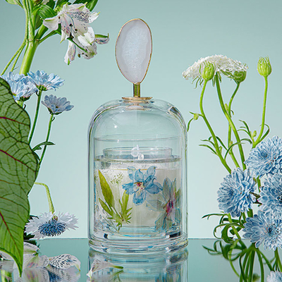 Aromaterapia Immortal Flower Crystal Cup Healing Świeca zapachowa z wosku sojowego z pokrywą