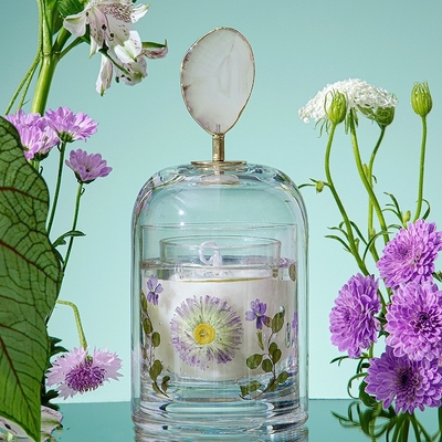 Aromaterapia Immortal Flower Crystal Cup Healing Świeca zapachowa z wosku sojowego z pokrywą