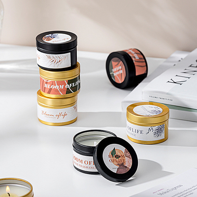 Decor Jar Candle Zestaw upominkowy 100% wosk sojowy Travel Tin Świeca zapachowa 5 sztuk / zestaw