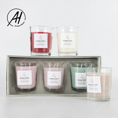 Aromaterapia Party Mini Home Szklany słoik Wosk sojowy Świeca zapachowa Kolorowy zestaw upominkowy 5,5 uncji 3 szt
