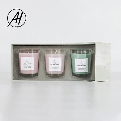 Aromaterapia Party Mini Home Szklany słoik Wosk sojowy Świeca zapachowa Kolorowy zestaw upominkowy 5,5 uncji 3 szt