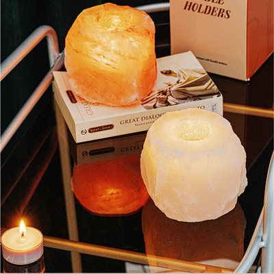 Kryształowe ozdoby z kamienia Zestaw lamp Rock 4 Świecznik na tealighty