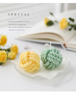 Spot Diy Handmade Aromaterapia Małe wełniane świece z przędzy w kształcie kuli Art Candles