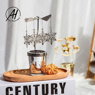 Wirujący świecznik Deer obrotowy świecznik romantyczna lampa kłusująca do domu