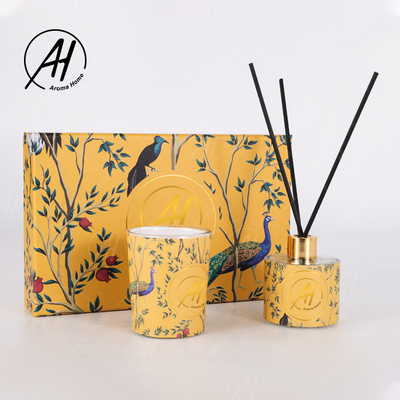 AROMA HOME Luksusowy dyfuzor trzcinowy Natural Oil Odświeżacz powietrza Świece zapachowe Zestaw podarunkowy