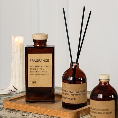 Aromaterapia szklana butelka brązowe perfumy 100 ml luksusowy dyfuzor trzcinowy