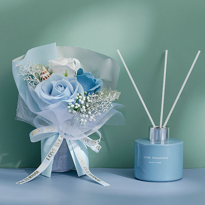Essential Oil Scent Stick Kwiat Szklana butelka Dezodorant Odświeżacz powietrza Reed Dyfuzor