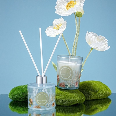 Wesele Kolorowe Pinecone Reed Dyfuzor Świeca Zapachowa Jar Zestaw Podarunkowy 60g 50ml