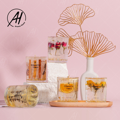 Popularny styl Dostosowane pudełko do aromaterapii Prawdziwy kwiat Jelly Cup Wosk