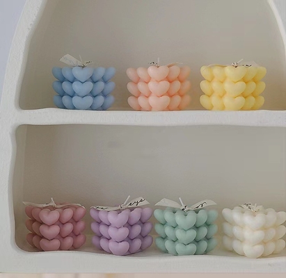 DIY Nowy Rok Miłość Kostka Rubika Świeca Zapachowa Geometria Aromaterapia Prezent