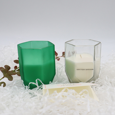 Świeca zapachowa Aroma Home Soy Wax z dostosowanym sześciokątnym słoikiem do dekoracji wnętrz