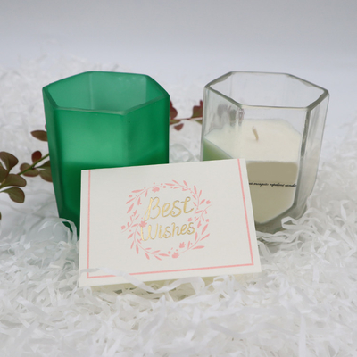 Świeca zapachowa Aroma Home Soy Wax z dostosowanym sześciokątnym słoikiem do dekoracji wnętrz