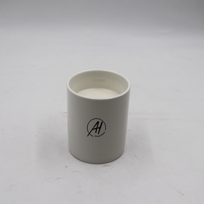 Biała ceramiczna świeca zapachowa Aroma Sensation z drewnianym knotem