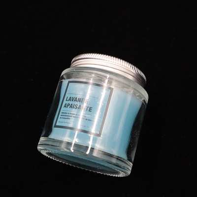 12 uncji Homemade Blue Glass Jam Jar Świece Lawendowe Zapachowe do łazienki w sypialni