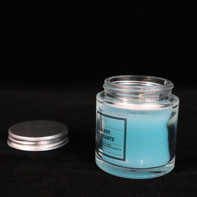 12 uncji Homemade Blue Glass Jam Jar Świece Lawendowe Zapachowe do łazienki w sypialni