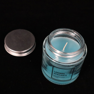 12 uncji Homemade Blue Glass Jam Jar Świece Lawendowe Zapachowe do łazienki w sypialni